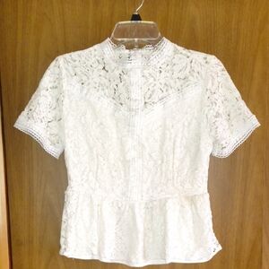 SANDY & SID Elegant White Lace Top
